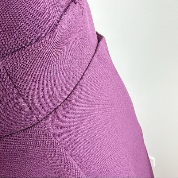 FRAMED Burgundy Deep-V Neck Evening Dress Cut-out Back Front Wrap Slit New Sz L - Picture 13 of 13